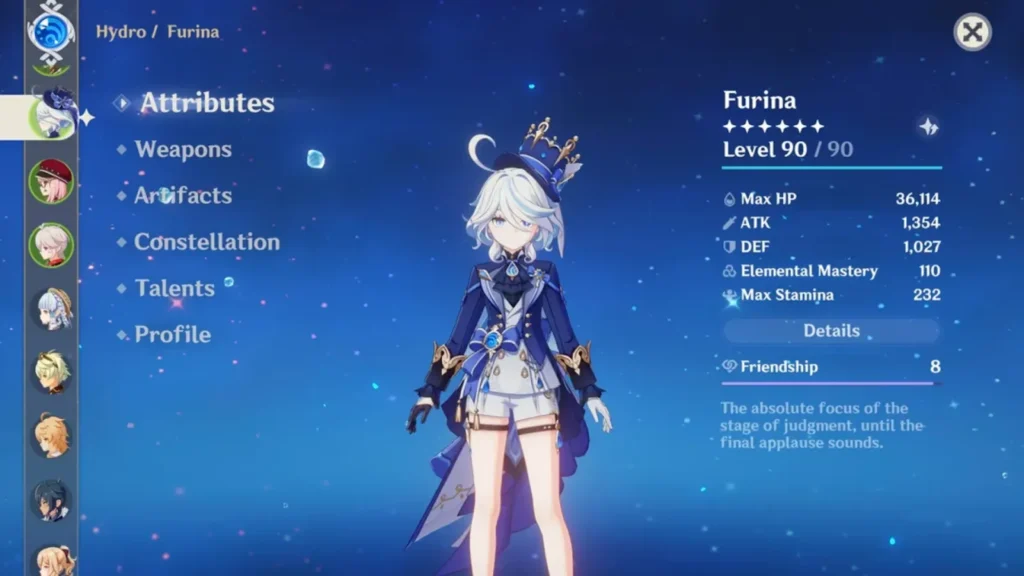 Need Genshin Impact Furina’s best build? This guide has top teams, optimal weapons, artifact sets & stats to maximize her hydro support/sub-DPS potential!